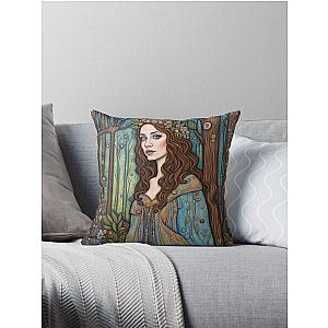 Emily Blunt as a fairy in the woods Throw Pillow