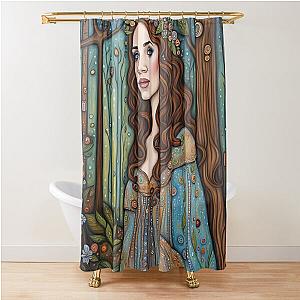 Emily Blunt as a fairy in the woods Shower Curtain