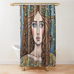 Emily Blunt as a fairy in the woods Shower Curtain