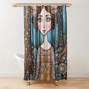 Emily Blunt as a fairy in the woods Shower Curtain