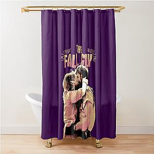 Action Comedy The Fall Guy Movie Emily Blunt Ryan Gosling kiss Graphic Design Shower Curtain