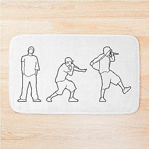 minimal eminem silhouettes Bath Mat