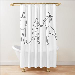 minimal eminem silhouettes Shower Curtain