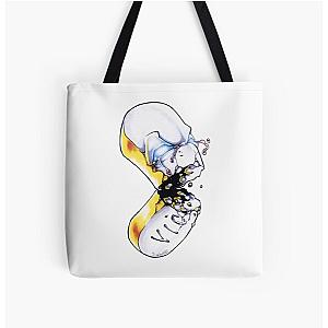 Eminem Bags - Eminem Vicodin Pill - Slim Shady LP All Over Print Tote Bag RB0704