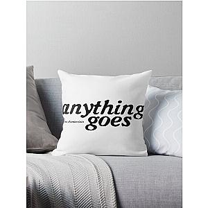 Anything Goes Emma Chamberlain Merch Anything Goes Logo Throw Pillow