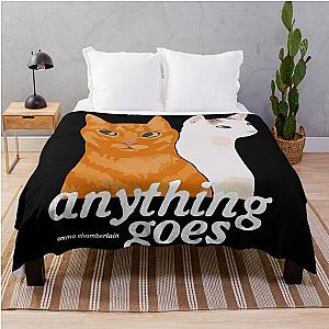 Anything Goes Emma Chamberlain Merch Anything Goes Cats Throw Blanket