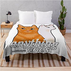 Anything Goes Emma Chamberlain Merch Anything Goes Cats Throw Blanket