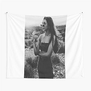 Emma Chamberlain Black and White photo Tapestry