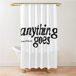 Anything Goes Emma Chamberlain Merch Anything Goes Logo Shower Curtain