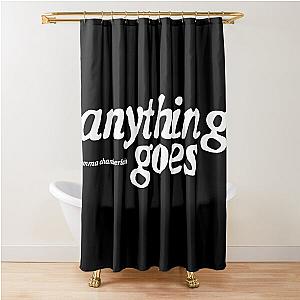 Anything Goes Emma Chamberlain Merch Anything Goes Logo Shower Curtain