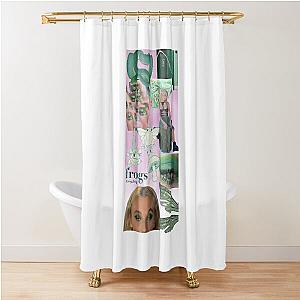 Pink & Green Emma Chamberlain  Shower Curtain