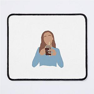 Emma Chamberlain sipping coffee Mouse Pad