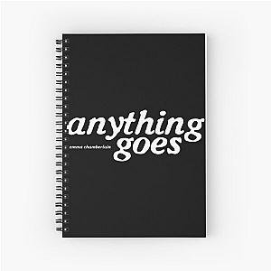 Anything Goes Emma Chamberlain Merch Anything Goes Logo Spiral Notebook