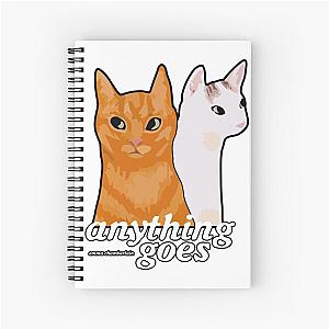 Anything Goes Emma Chamberlain Merch Anything Goes Cats Spiral Notebook