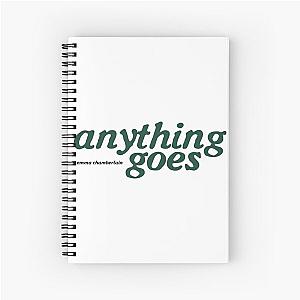 Anything Goes Emma Chamberlain Merch Anything Goes Logo Spiral Notebook