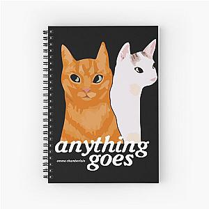 Anything Goes Emma Chamberlain Merch Anything Goes Cats Spiral Notebook