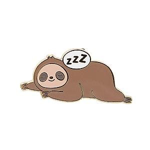 Animals Enamel Pin - Sleepy Sloth - Super Cute Stay in Bed Enamel Pin RS2109