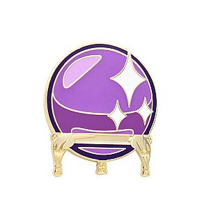 Crystal Ball Enamel Pin - Occult &amp; Kawaii Pin for Psychics, Fortune Tellers, Palm Readers, Tarot Readers &amp; Indigo Children RS2109