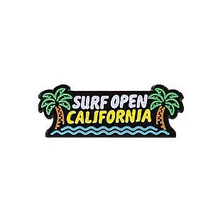 Surf Open California Neon Sign Enamel Pin - Glow-In-The-Dark Souvenir Pin RS2109