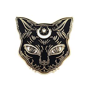 Animals Enamel Pin - Luna the Black Cat - Enamel Cat Pin RS2109