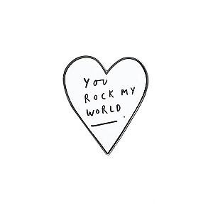 Quote Enamel Pin - You Rock My World Enamel Pin OE2109