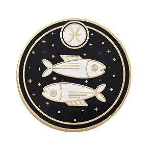 Astrological Sign Enamel Pin - Pisces Astrological Sign Pin - Star Sign / Astrology Enamel Pins for Birth Sign / Birthday Gift RS2109