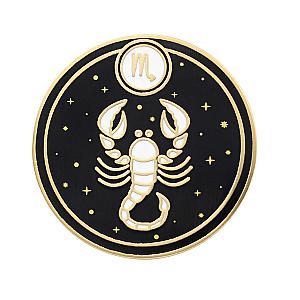 Astrological Sign Enamel Pin - Scorpio Astrological Sign Pin - Star Sign / Astrology Enamel Pins for Birth Sign / Birthday Gift RS2109