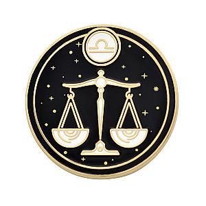 Astrological Sign Enamel Pin - Libra Astrological Sign Pin - Star Sign / Astrology Enamel Pins for Birth Sign / Birthday Gift RS2109