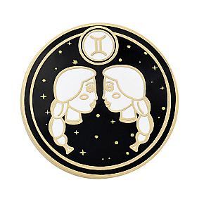 Astrological Sign Enamel Pin - Gemini Astrological Sign Pin - Star Sign / Astrology Enamel Pins for Birth Sign / Birthday Gift RS2109