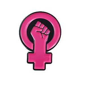 Raised Fist Enaml Pin - Women's Power  - Raised Feminist Fist Protest Pride Enamel Pin RS2109
