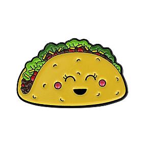 Foods Enamel Pin - Kawaii Cute Taco Enamel Pin Lapel Pins Great Gift for Taco Lovers RS2109