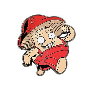 Kawail Enamel Pin - Mushroom Guy Pin - Trippy Fun Guy Enamel Pin for Shroom Lovers RS2109