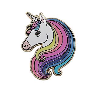 Animals Enamel Pin - Majestic Unicorn Enamel Pin - Rainbow Hair Unicorn Pin Cute Accessory for Girls RS2109