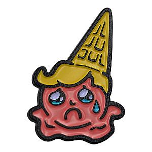 Adorable Sad Crying Ice Cream Cone Enamel Lapel Pin for Jackets, Bags RS2109
