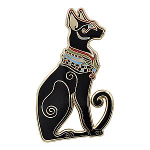 Animals Enamel Pin - Egyptian Cat Pin - Mystic, Regal, Black Cat Enamel Pin, Ancient Egypt Bastet Lapel Pin for Hats, Jackets RS2109