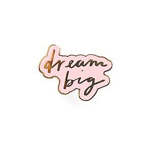 Quote Enamel Pin - Dream Big Pink Enamel Pin OE2109