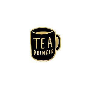 Quote Enamel Pin - Tea Drinker Black Enamel Pin OE2109