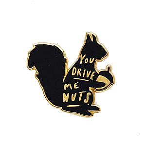 Animals Enamel Pin - Drive Me Nuts Squirrel Enamel Pin OE2109