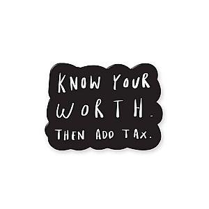 Quote Enamel Pin - Know Your Worth Enamel Pin OE2109
