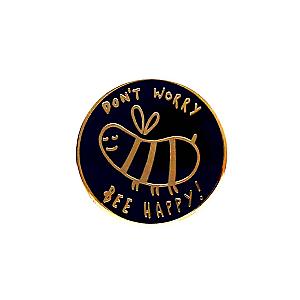 Quote Enamel Pin - Bee Happy Enamel Pin OE2109