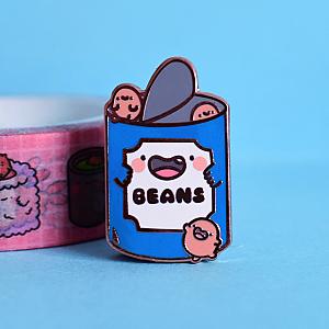 Foods Enamel Pin - Cute Beans Enamel Pin TT2109