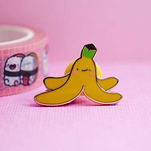 Foods Enamel Pin - Cute Banana Peel Enamel Pin TT2109