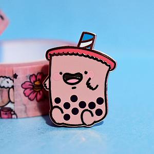 Foods Enamel Pin - Cute Bubble Tea Enamel Pin TT2109