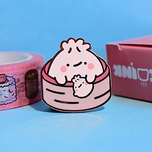 Foods Enamel Pin - Cute Dumpling Enamel Pin TT2109