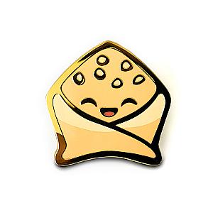 Foods Enamel Pin - Fried Wonton Dim Sum Hard Enamel Pin CP2109