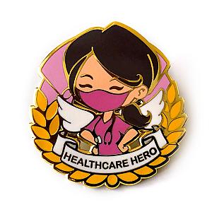 Cartoon Enamel Pin - Healthcare Hero Bella Pink CP2109