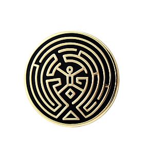 Foods Enamel Pin - The Maze - Westworld Black &amp; Gold Enamel Pin RS2109