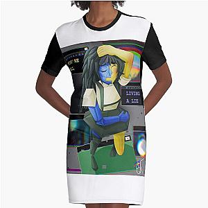 ENA Temptation Stairway Graphic T-Shirt Dress