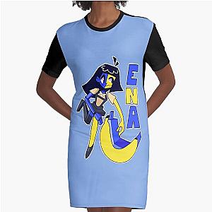 ZSOMART: ENA-nas! Graphic T-Shirt Dress