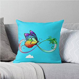 encanto colored butterfly encanto isabella colored butterfly purple green yellow orange Throw Pillow RB3005